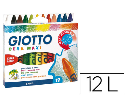 12 lápices de cera Giotto Maxi